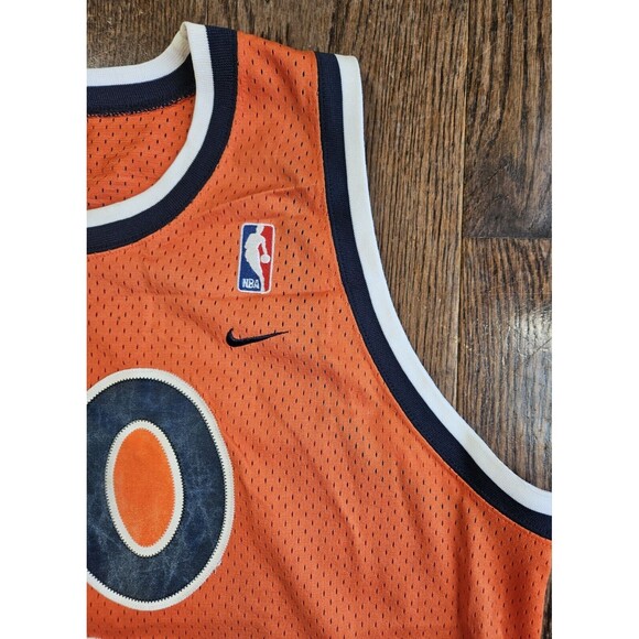 Vintage Allen Houston New York Knicks Orange Mens Sewn Jersey NIKE XXL Length +2 - Picture 5 of 12